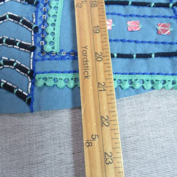 Vintage Simply Styled Sears Jacket Womens Large Blue Textured Hipster Retro Boho - Picture 7 of 10